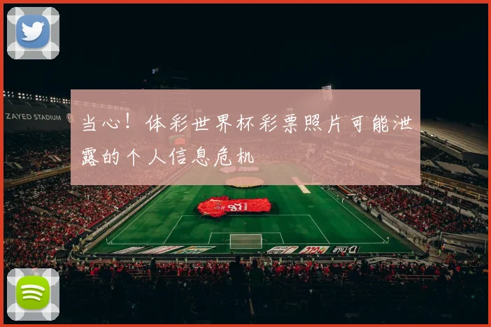当心！体彩世界杯彩票照片可能泄露的个人信息危机
